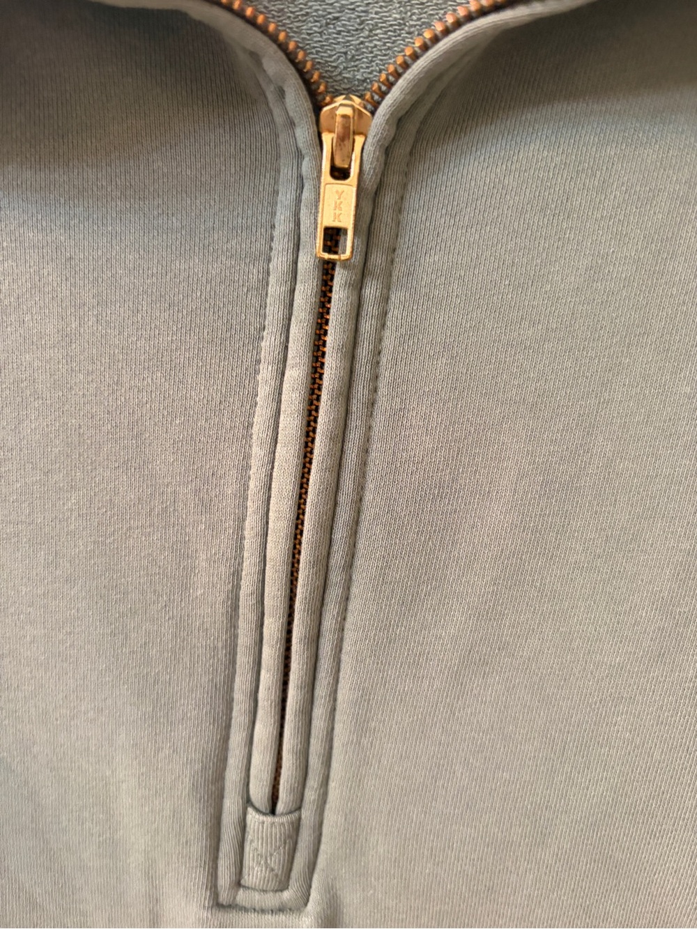 J. CREW Quarter zip sweatshirt pullover oversize sage green XXS - Picture 5 of 6